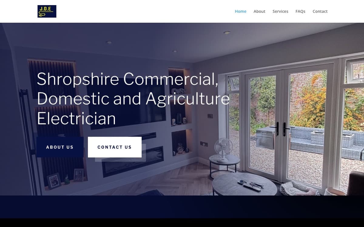 JD Electrical website screenshot